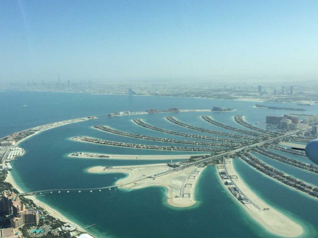Vista aerea de Palm Jumeirah Dubai