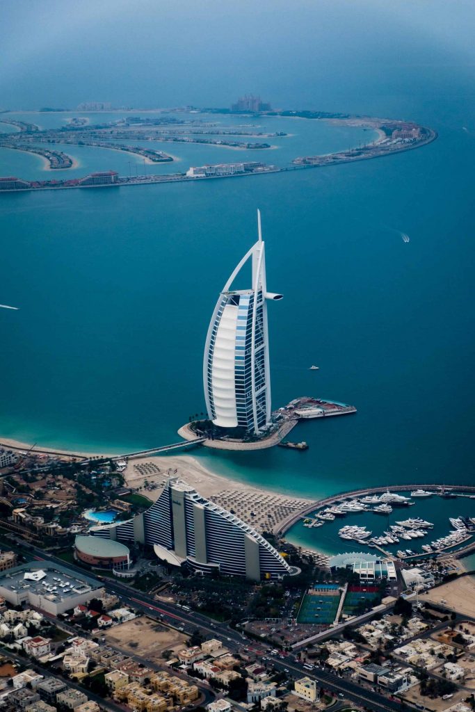 Vista del hotel burj al arab Dubai