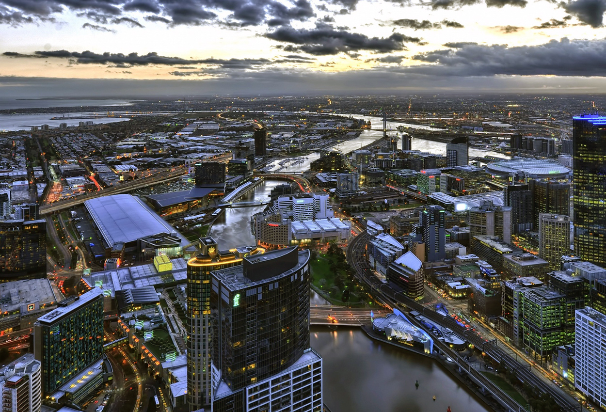Vista Aerea de Melbourne Australia
