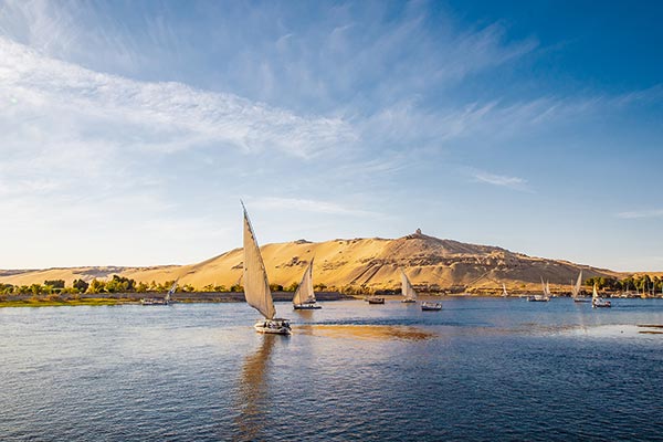 Veleros en el Nilo Egigto